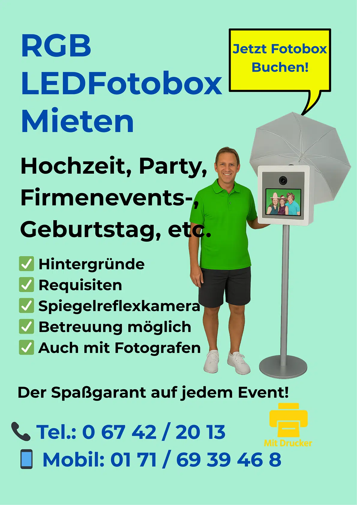 Fotobox mieten in Boppard bei Foto-Video-Peters