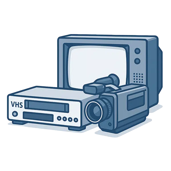 Videokassetten 7 Symbol: Videorekorder mit TV
