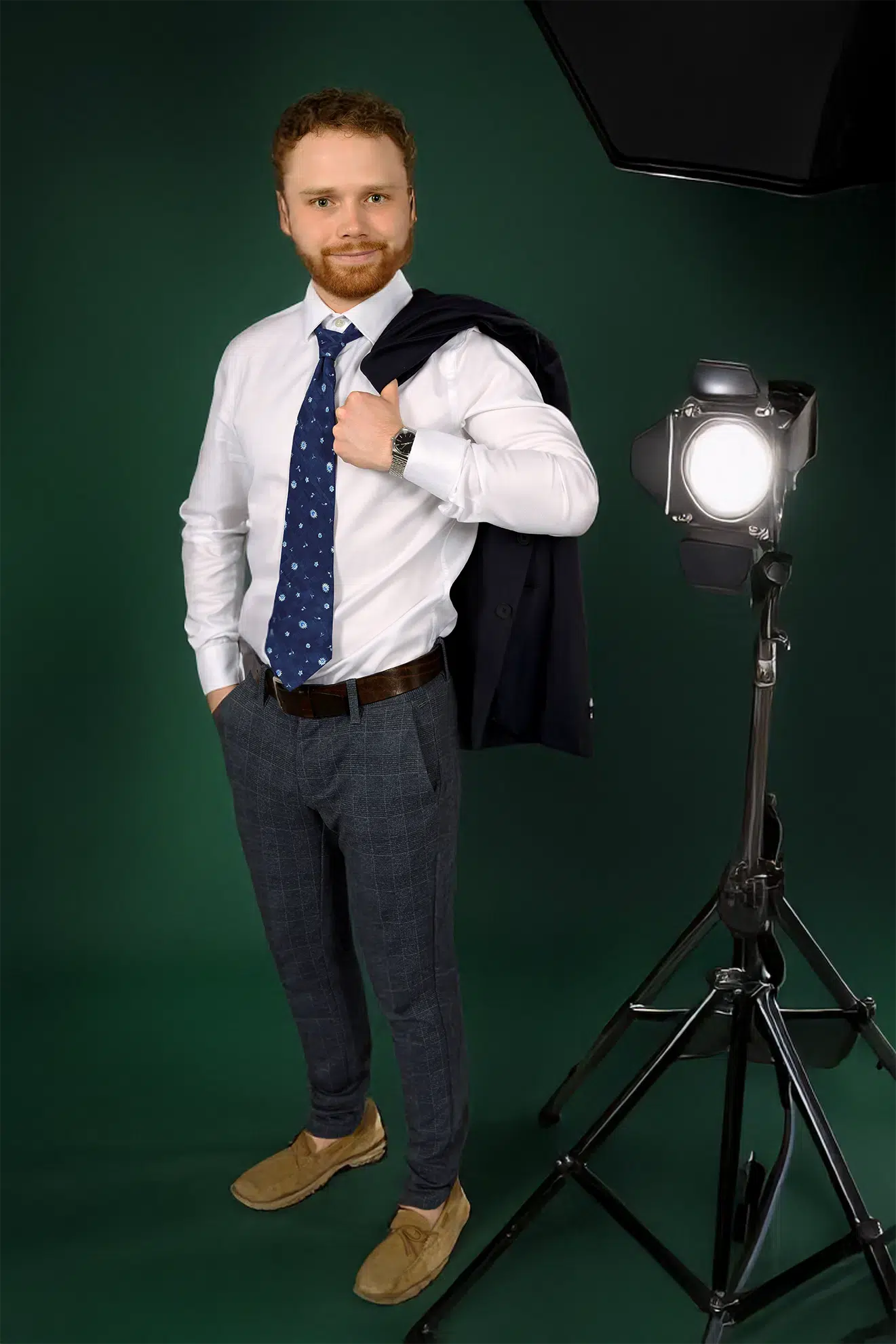 Studio Portrait in einem Fotostudio
